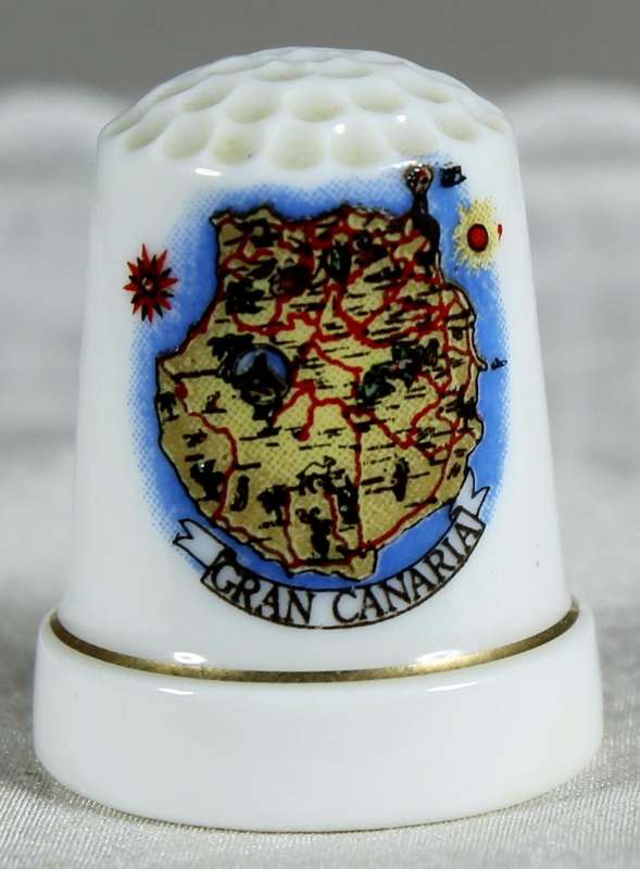 Bone China thimble - Gran Canaria