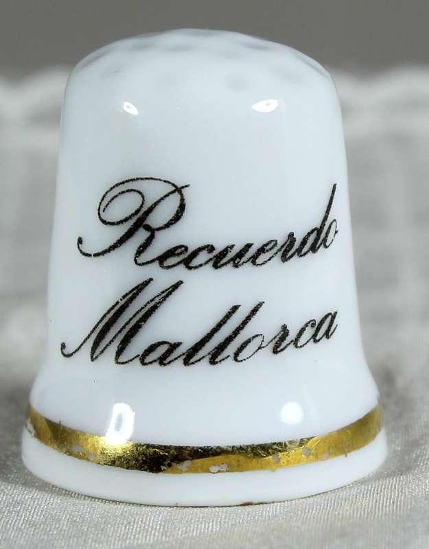 Bone China thimble - Recuerdo Mallorca