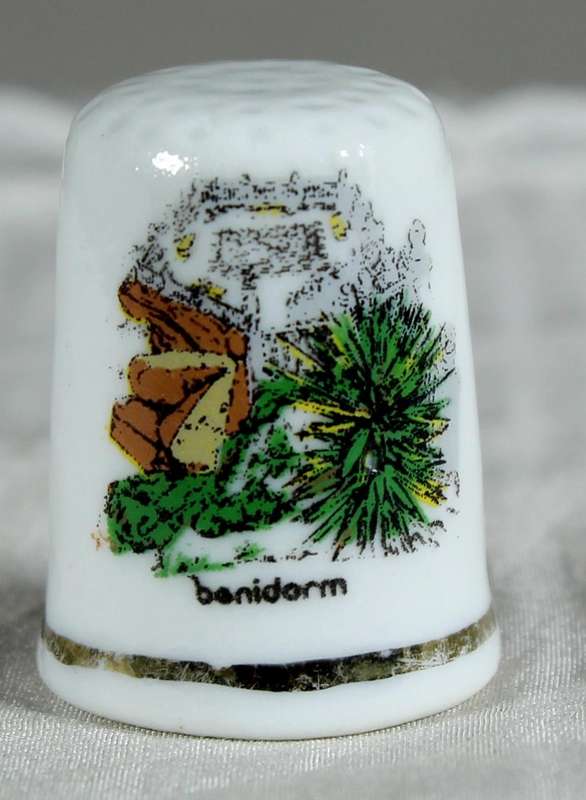 Bone China thimble - Benidorm
