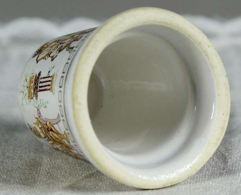 Bone China thimble - Ancient Greeks seated