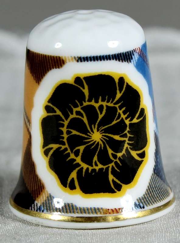 Bone China thimble - fantasy starbursts