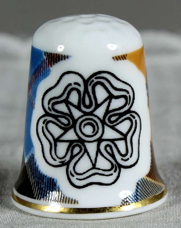 Bone China thimble - fantasy starbursts