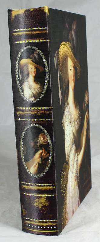 Diamante embezzled faux book with compartment