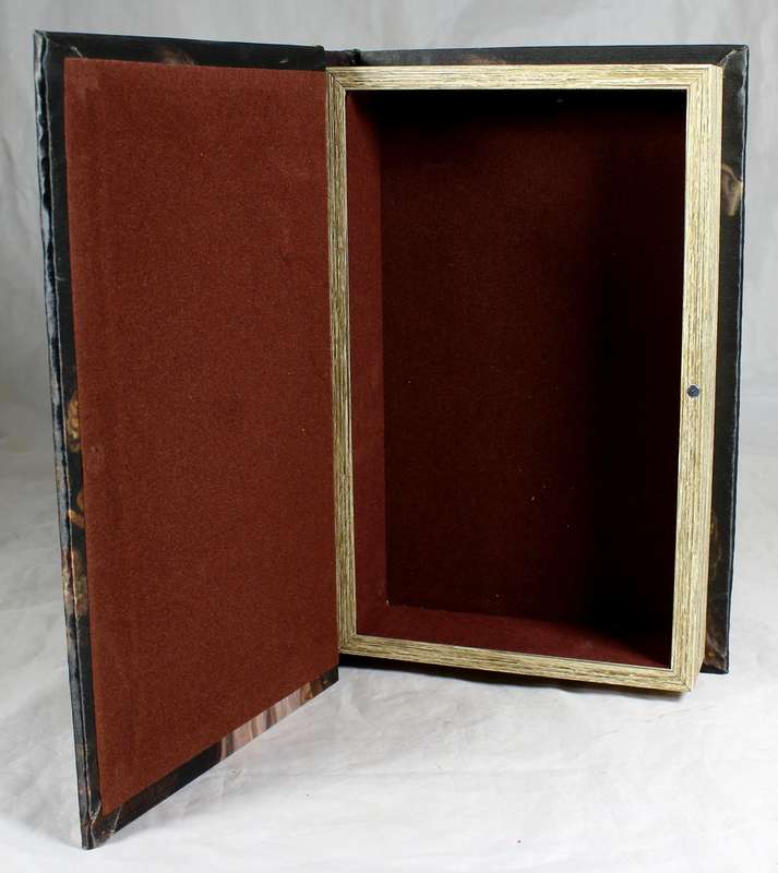 Diamante embezzled faux book with compartment
