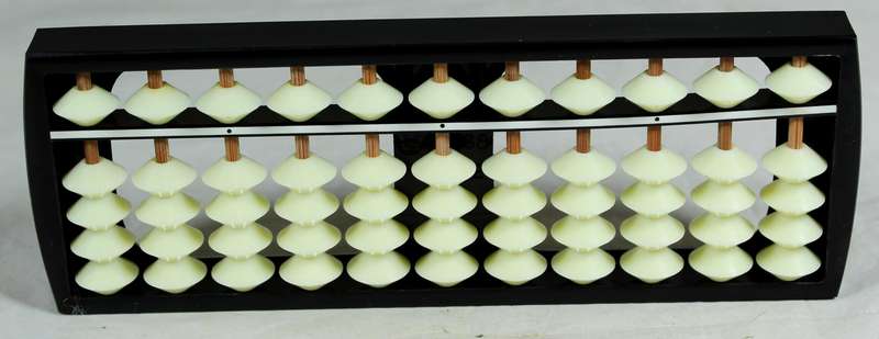 Japanese abacus with resin beads