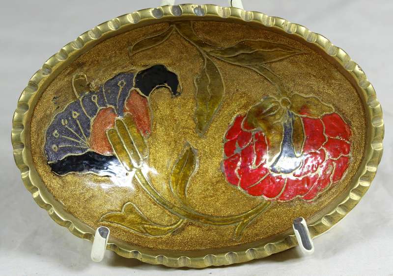 Cloisonne style trinket dish