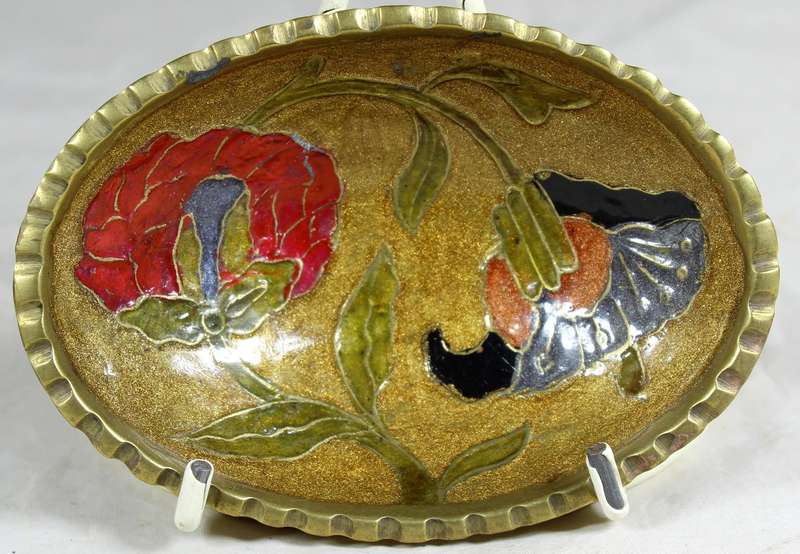 Cloisonne style trinket dish