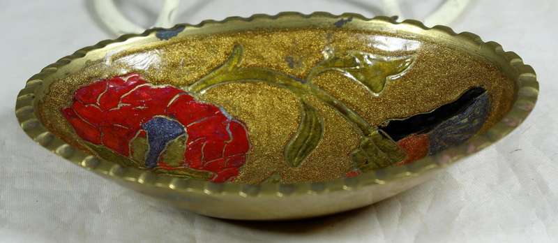 Cloisonne style trinket dish