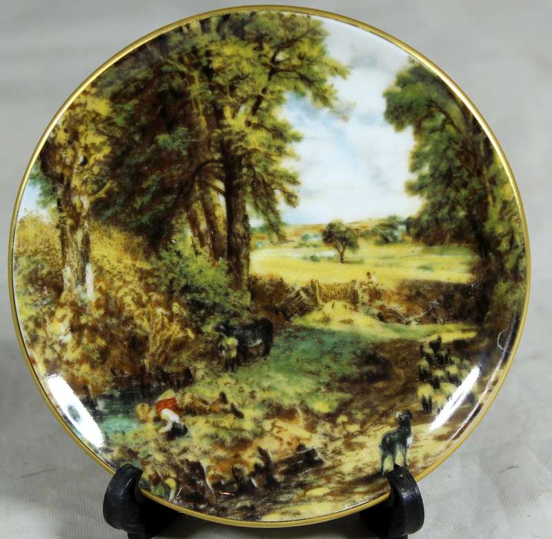 Coalport mini plate of the comfield by John Constable