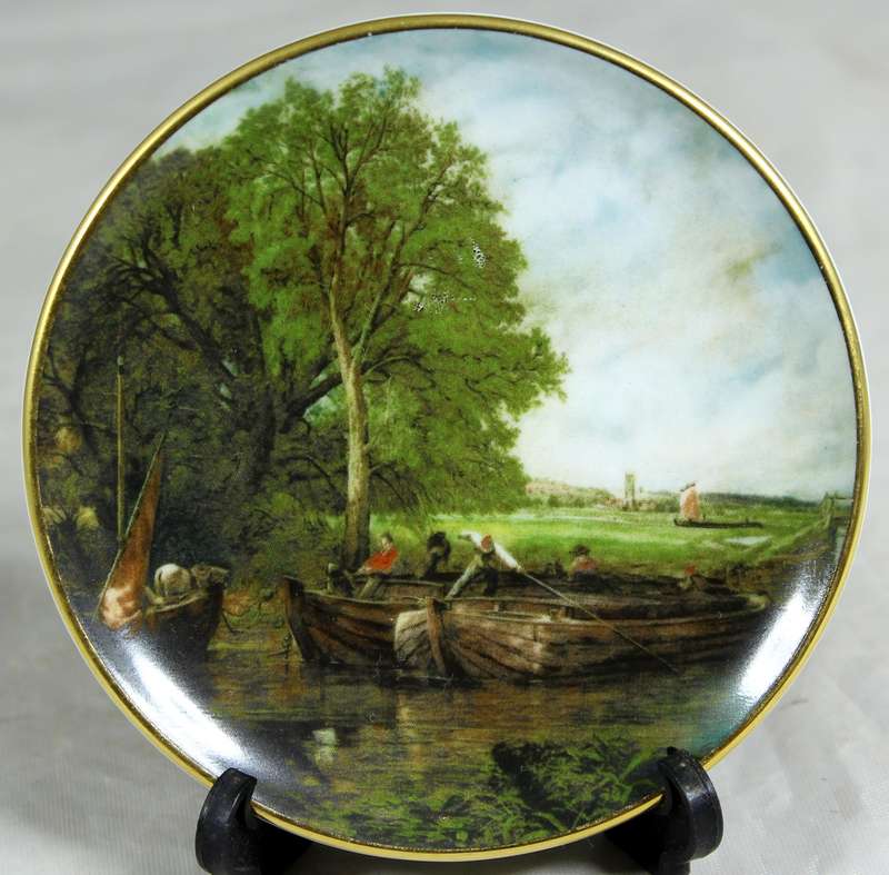 Coalport mini plate of a view on the Stour by John constable