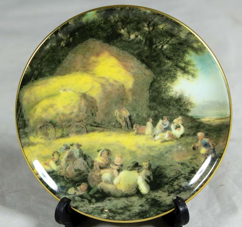 Coalport mini plate of harvest time by William Shayer