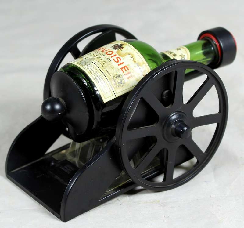 Mini liquor bottle - Courvoisier Cognac on carriage