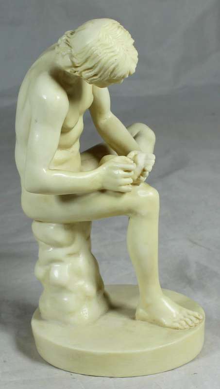 Resin cast - made in Italy - boy with thorn by Santini