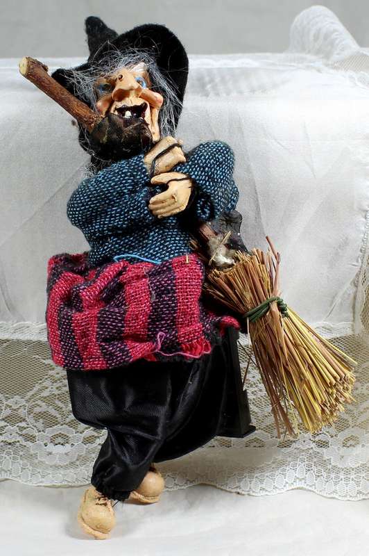 Witch with a broom