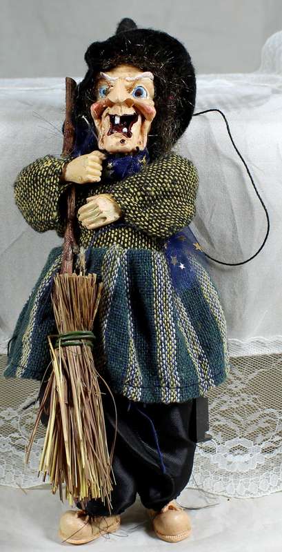 Witch with a broom