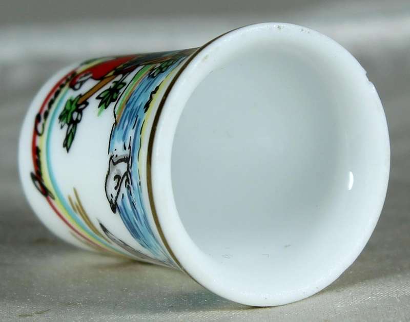 Bone China thimble - Gran Canaria