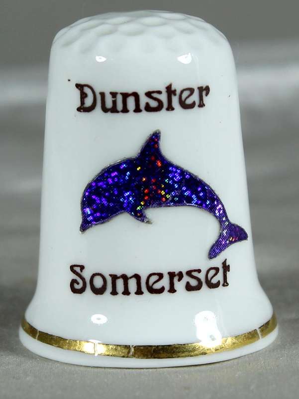 Bone China thimble - Dunster - Somerset