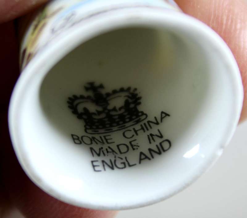 Bone China thimble - summer - horses