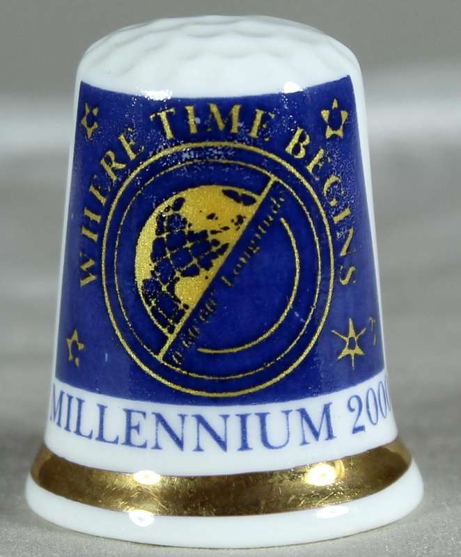 Bone China thimble - Millenium 2000