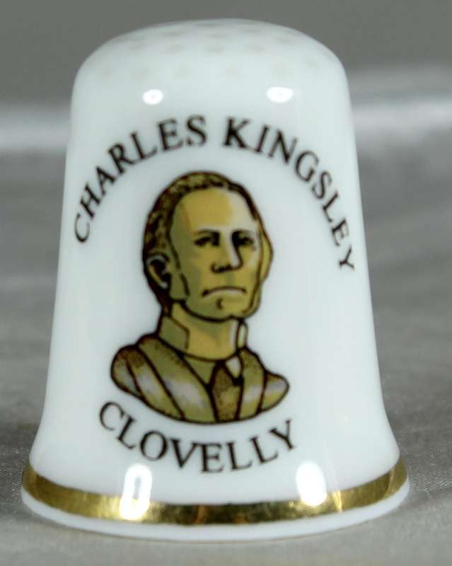 Bone China thimble - Charles Kingsley - Clovelly