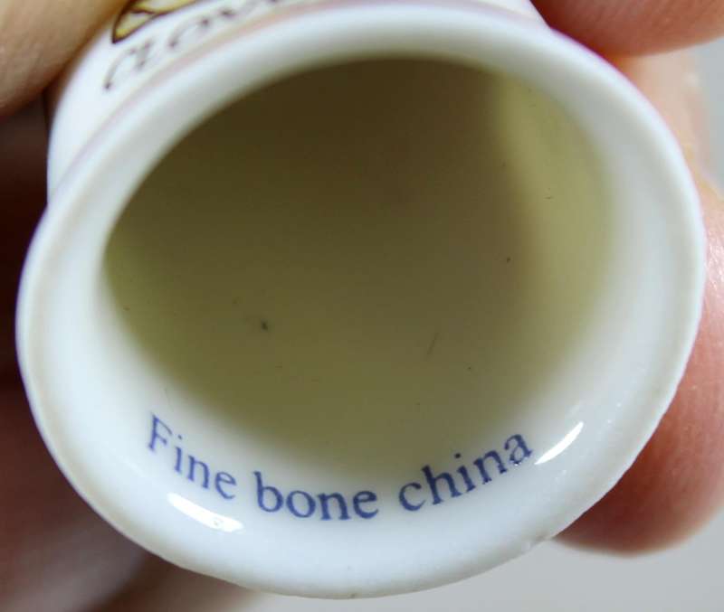 Bone China thimble - Charles Kingsley - Clovelly