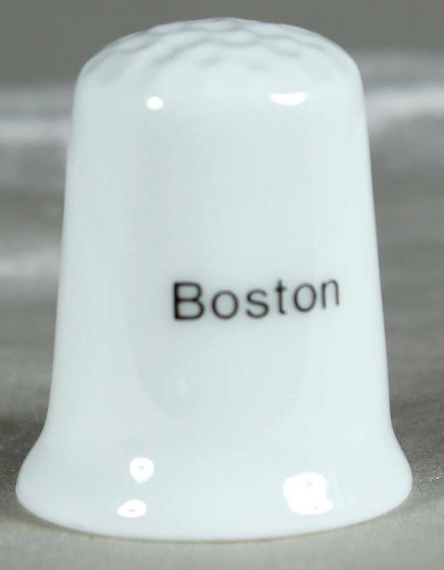 Bone China thimble - Boston