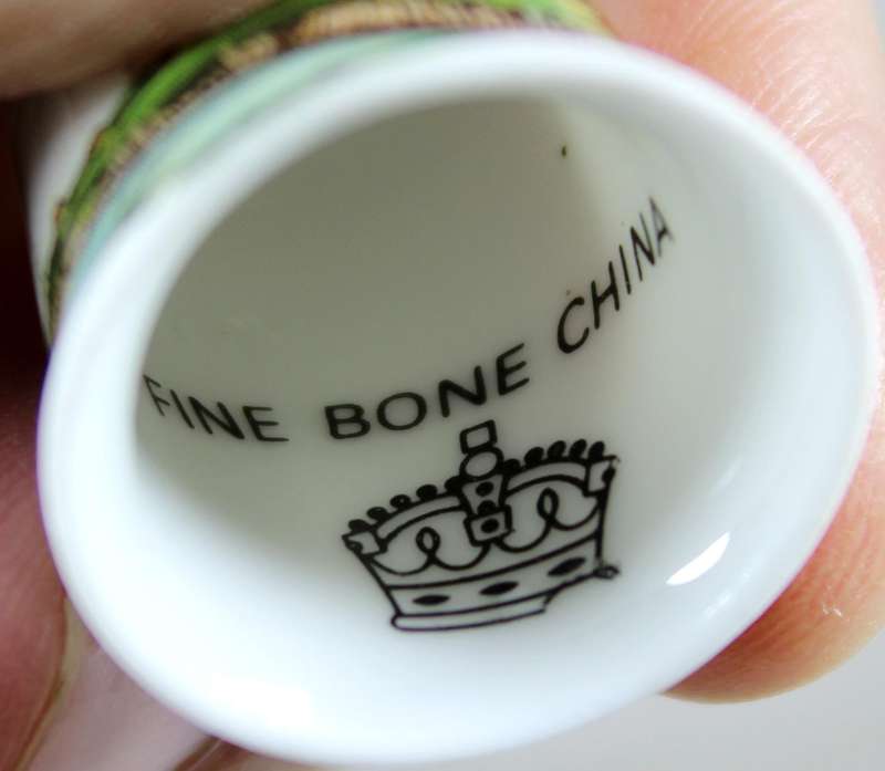 Bone China thimble - Boston