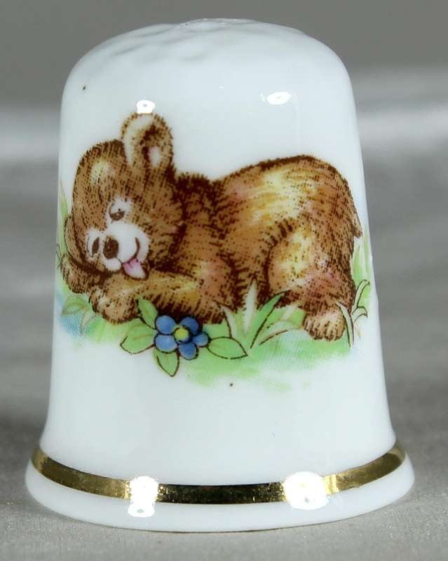 Bone China thimble - baby bear