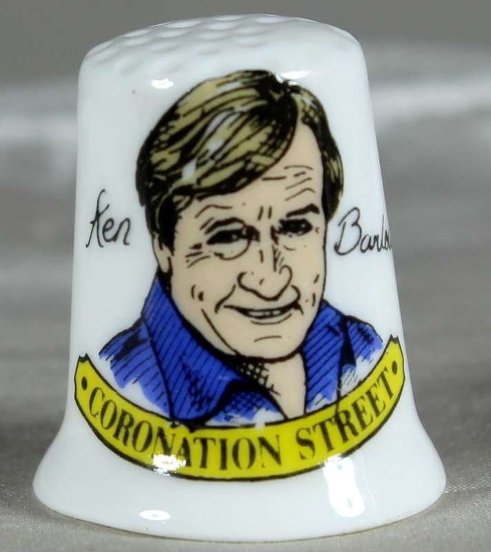 Bone China thimble - Ken Barlow - Coronation street