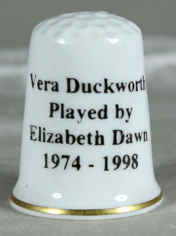 Bone China thimble - Coronation str - Vera Duckworth by Elizabeth Dawn - Birchcroft