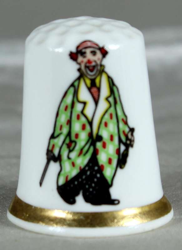 Bone China thimble - laughing clown - Finsbury