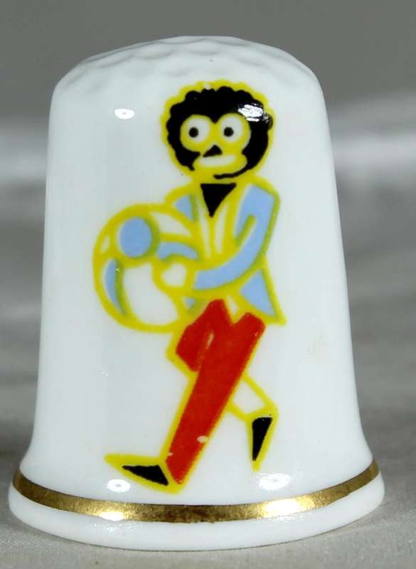 Bone China thimble - playing ball - Birchcroft