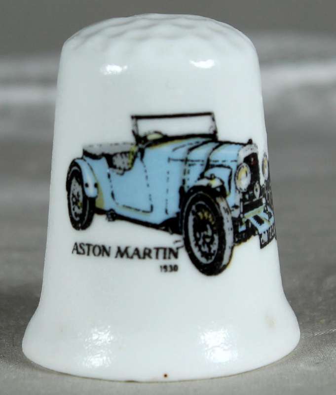 Bone China thimble - Aston Martin 1930