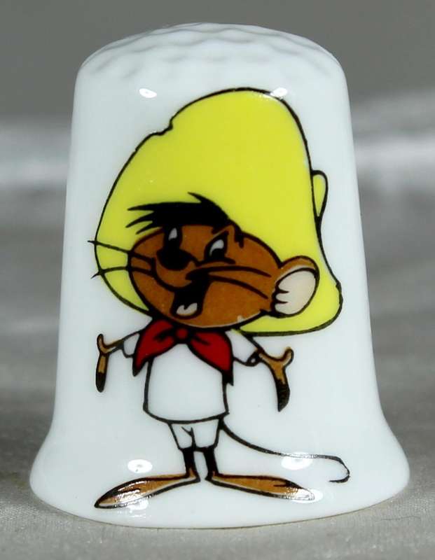 Bone China thimble - speedy Conzales - Stock-on-Trent
