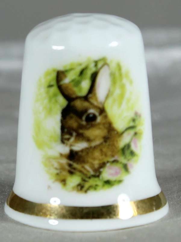 Bone China thimble - rabbit - Finsbury
