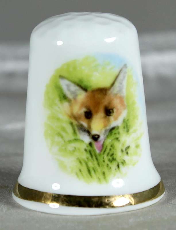 Bone China thimble - fox - Finsbury