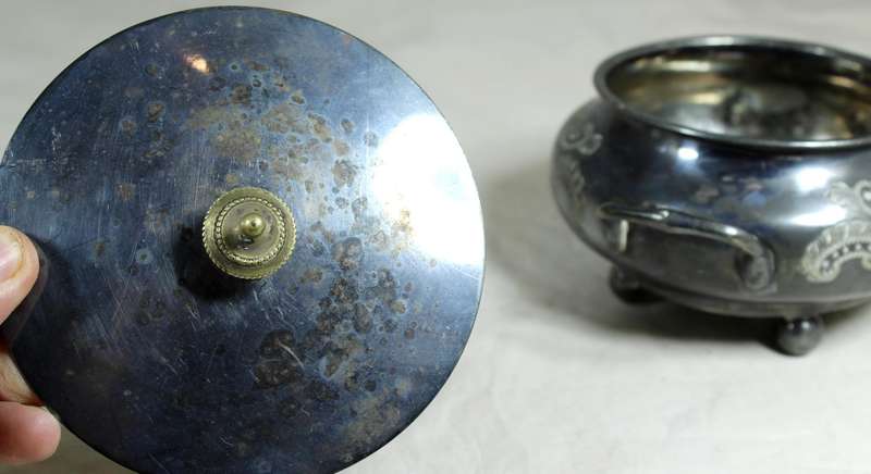 Small metal footed bowl