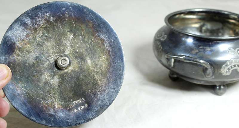 Small metal footed bowl