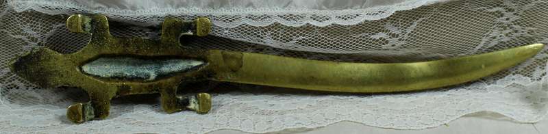 Brass ghekko envelope opener