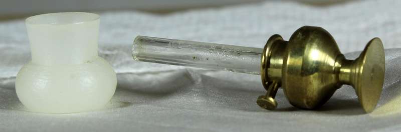 Miniature brass gas table lamp
