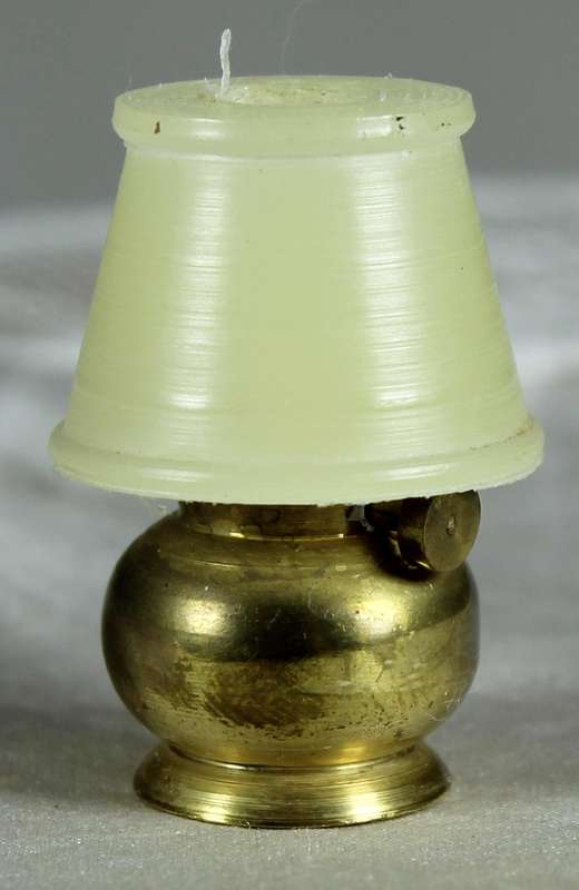 Miniature brass bedside lamp