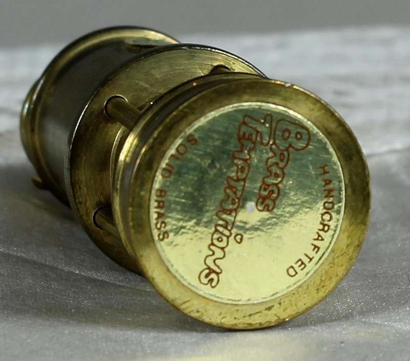 Miniature brass miners safety lamp