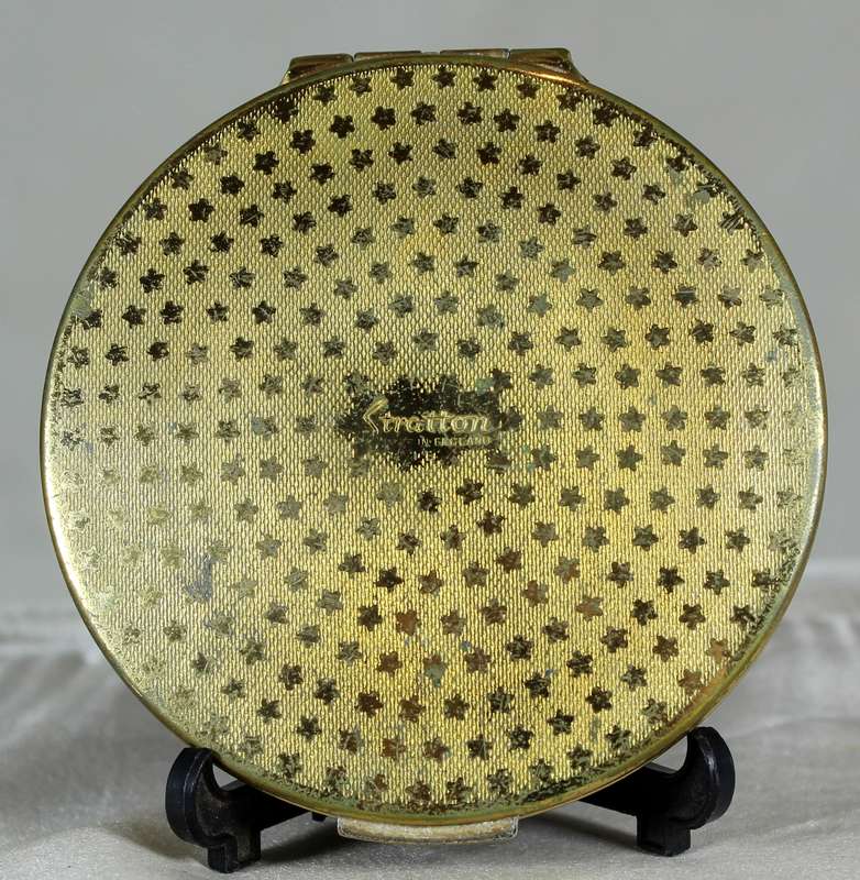 Powder compact - Stratton with tiger lilly