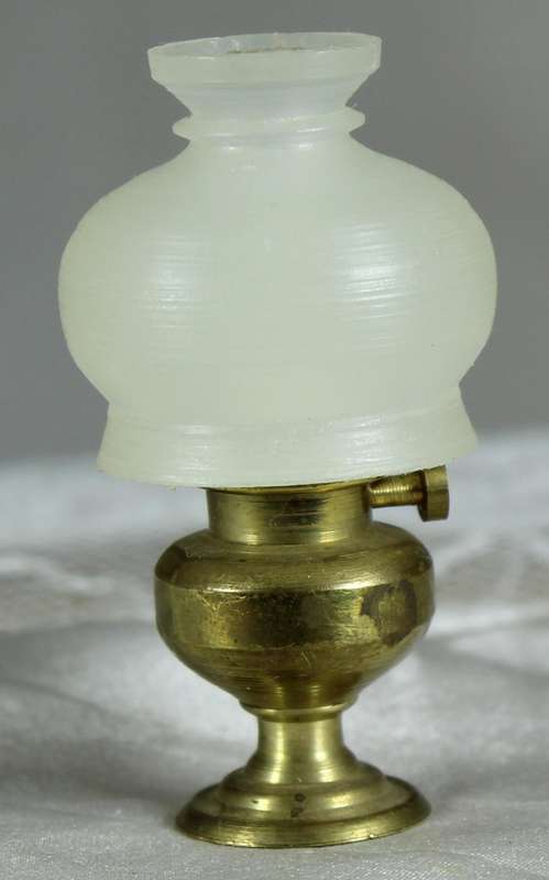 Miniature brass gas lamp