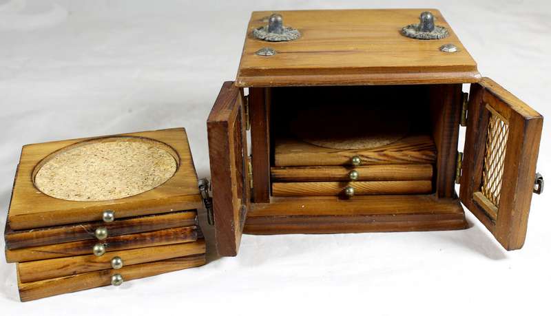 Place mats in a small cupboard