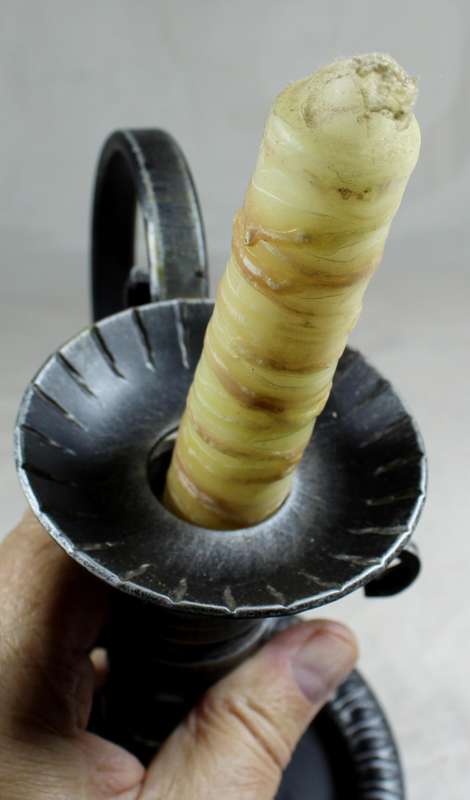 Spiral metal candle holder