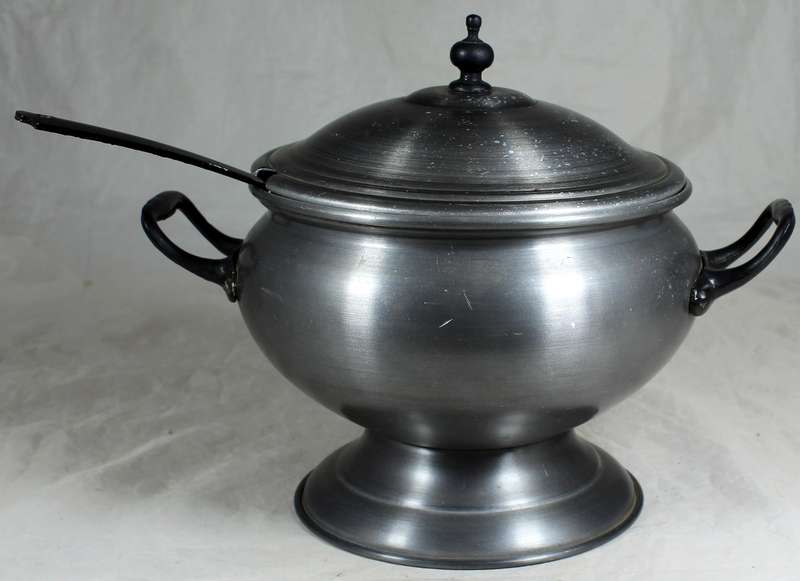 Metal soup tureen