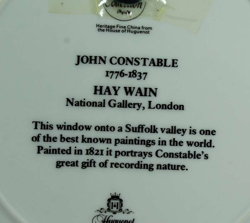 Huguenot Royale display plate - Hay Wain by John Constable
