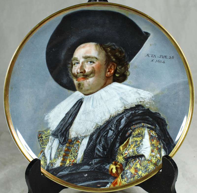 Huguenot Royale display plate - laughing cavalier by Hals