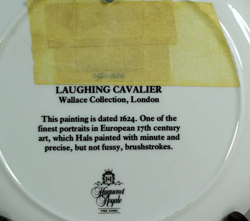 Huguenot Royale display plate - laughing cavalier by Hals